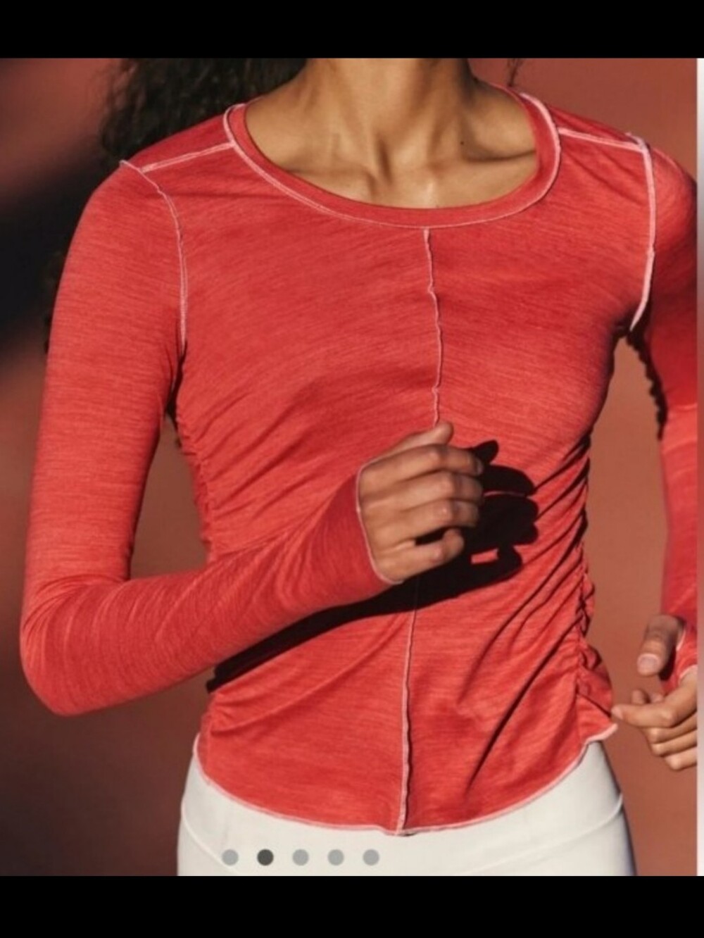 Free People Movement Right On Run Lightweight Orange Top Tee